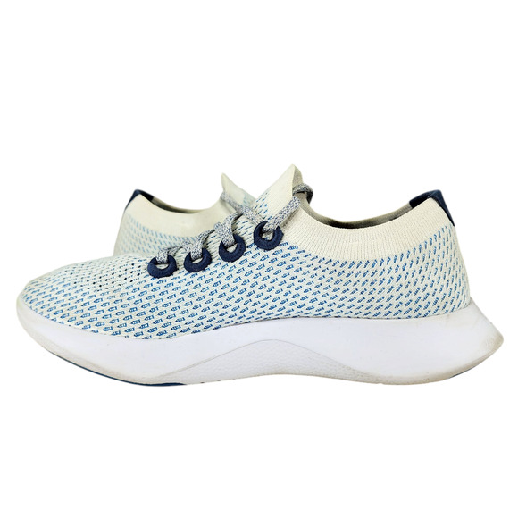 Allbirds Women 10.5 Tree Dasher Running Shoe Light Blue White Lace Up Washable - Picture 6 of 12